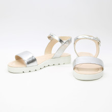 Босоніжки з срібного велюру Арт. 10-5