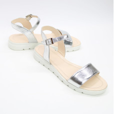 Босоніжки з срібного велюру Арт. 10-5