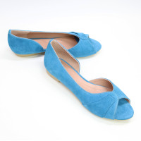 Балетки з замші блакитного кольору Арт. 05-2