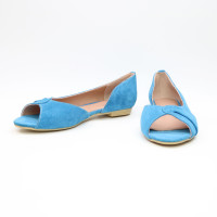 Балетки з замші блакитного кольору Арт. 05-2