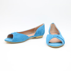 Балетки з замші блакитного кольору Арт. 05-2