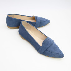 Балетки з замші кольору джинс Арт.: 17-7П
