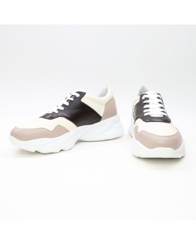 Бежеві шкіряні кросівки Арт. Kr-4/188