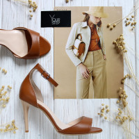 Босоніжки з рудої шкіри Арт. 95-11/35