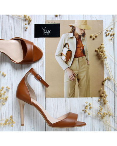 Босоніжки з рудої шкіри Арт. 95-11/35