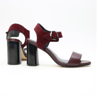 Босоніжки бордового кольору Арт. 853-2/45