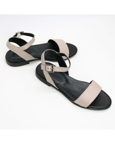 Босоніжки з бежевої шкіри Арт. 10-5/D100