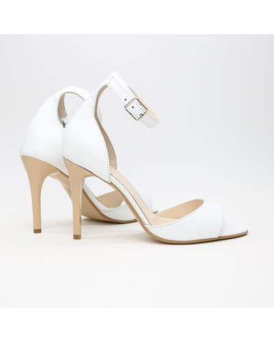 Босоніжки з білої шкіри Арт. 95-11/35