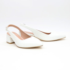 Слінгбеки з білої шкіри Арт. 457-3/53Ок