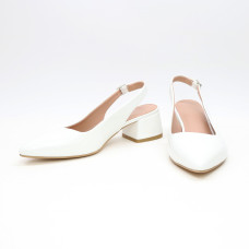 Слінгбеки з білої шкіри Арт. 457-3/53Ок