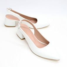 Слінгбеки з білої шкіри Арт. 457-3/53Ок