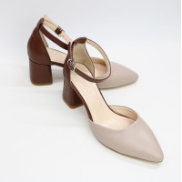 Бежеві босоніжки з гострим носом Арт. 657-4/47Ок