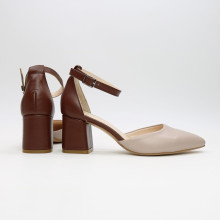 Бежеві босоніжки з гострим носом Арт. 657-4/47Ок