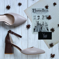 Бежеві босоніжки з гострим носом Арт. 657-4/47Ок