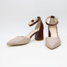 Бежеві босоніжки з гострим носом Арт. 657-4/47Ок