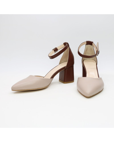 Бежеві босоніжки з гострим носом Арт. 657-4/47Ок