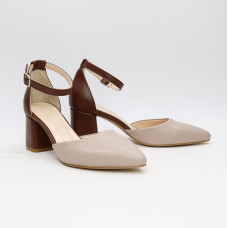 Бежеві босоніжки з гострим носом Арт. 657-4/47Ок