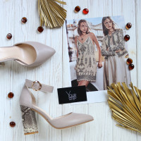 Босоніжки з бежевої шкіри Арт. 35-7/44Ок