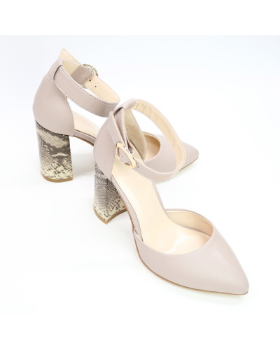 Босоніжки з бежевої шкіри Арт. 35-7/44Ок