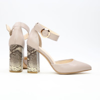 Босоніжки з бежевої шкіри Арт. 35-7/44Ок