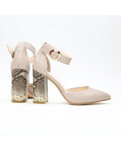 Босоніжки з бежевої шкіри Арт. 35-7/44Ок