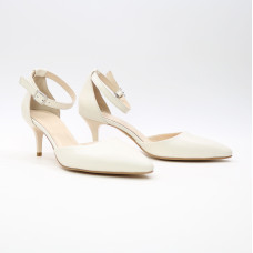 Босоніжки з бежевої шкіри з гострим носом Арт. 657-4/36