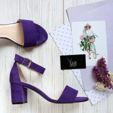 Босоніжки з фіолетового велюру Арт.: 615-3Ок