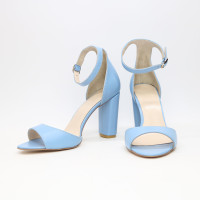 Босоніжки з блакитної шкіри Арт. 95-11/24Ок