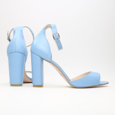 Босоніжки з блакитної шкіри Арт. 95-11/24Ок