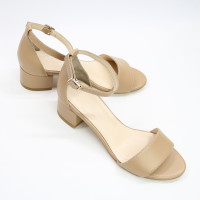 Босоніжки з карамельної шкіри на підборах Арт.: 615-3/415-32Ок