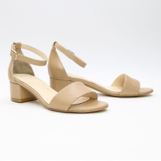 Босоніжки з карамельної шкіри на підборах Арт.: 615-3/415-32Ок