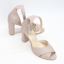 Босоніжки зі шкіри бежевого кольору Арт. 95-12/24Ок