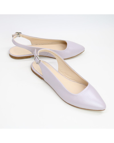 Слингбеки из лиловой кожи с блестками (арт. 17-5)