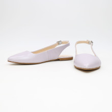 Женские слингбеки из лиловой кожи с блестками – стильный блеск лета 2026 (Арт. 17-5)