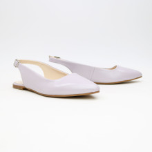 Женские слингбеки из лиловой кожи с блестками – стильный блеск лета 2026 (Арт. 17-5)