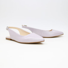 Жіночі слінгбеки з лілової шкіри з блискітками — стильний блиск літа 2026 (Арт. 17‑5)