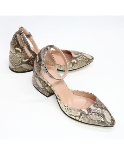 Босоніжки з принтом під змію Арт. 657-4/w324Ок