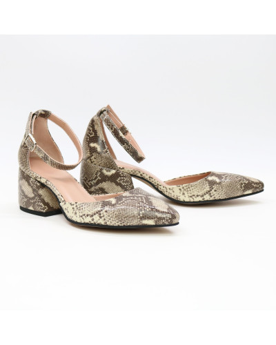 Босоніжки з принтом під змію Арт. 657-4/w324Ок