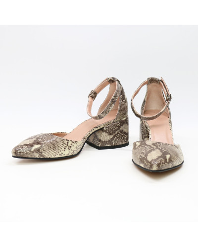 Босоніжки з принтом під змію Арт. 657-4/w324Ок