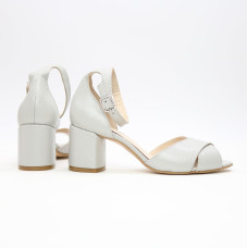 Сірі лакові босоніжки на підборах Арт. 605-10/45Ок