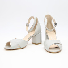 Сірі лакові босоніжки на підборах Арт. 605-10/45Ок