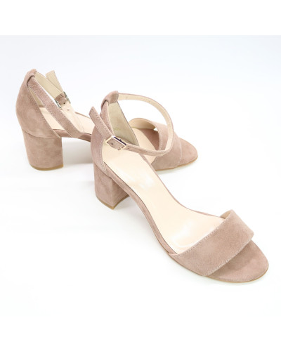 Босоніжки з велюру відтінку капучино Арт.: 615-3Ок