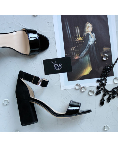 Босоніжки чорного кольору Арт. 853-3/48Ок