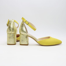 Босоніжки жовтого кольору з гострим носом Арт. 657-4/47Ок