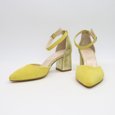 Босоніжки жовтого кольору з гострим носом Арт. 657-4/47Ок