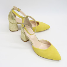 Босоніжки жовтого кольору з гострим носом Арт. 657-4/47Ок