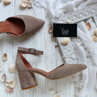 Бежеві босоніжки з гострим носом Арт. 657-4/47Ок