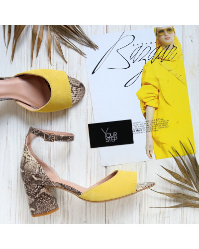 Босоніжки з принтом під змію Арт. 605-11(2)/45Ок