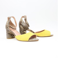 Босоніжки з принтом під змію Арт. 605-11(2)/45Ок