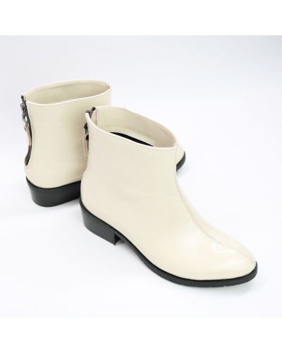 Ботинки из бежевого наплака Арт. 306-6(б/ф)